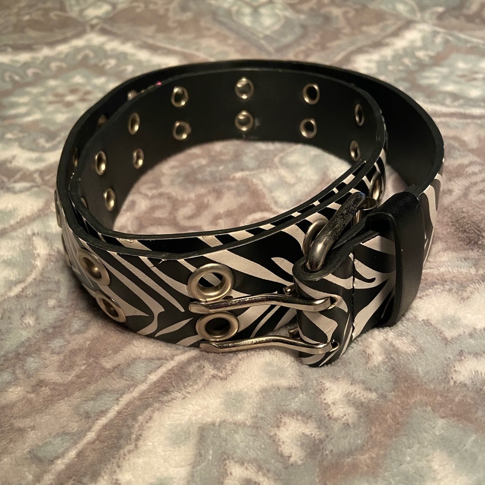 zebra print belt